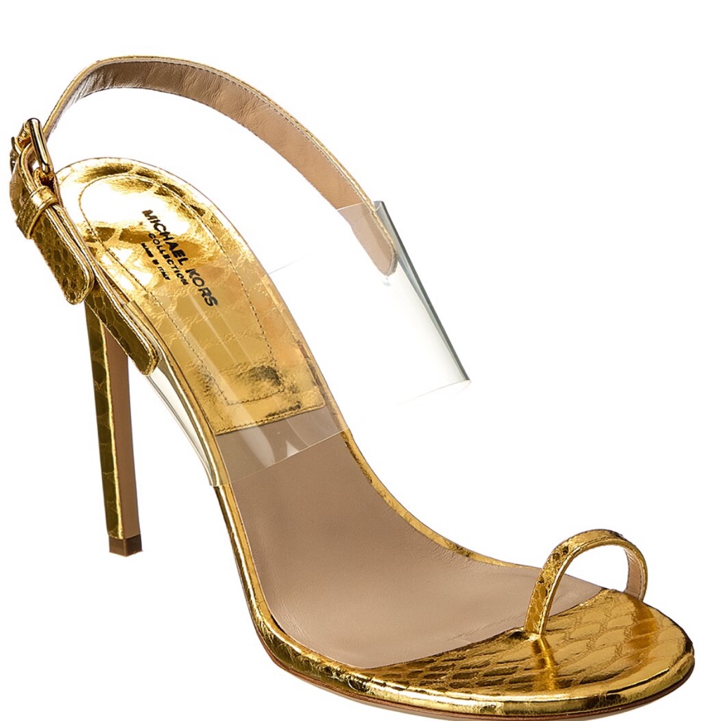 Michael Kors Collection, Python, Embossed Sandal